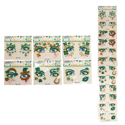 FACE ART ST PATRICKS 6AST DESIGN 12PC MDSGSTRIP/PB INSERT CARD AGE 12+