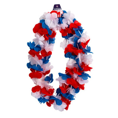 LEI PATRIOTIC 3PK POLYESTER 20IN EA SET/BARBELL HEADER CARD