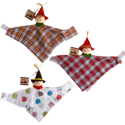 HANGING DECOR HARVEST SHROUDED SCARECROW 14IN 3ASST HARV HT