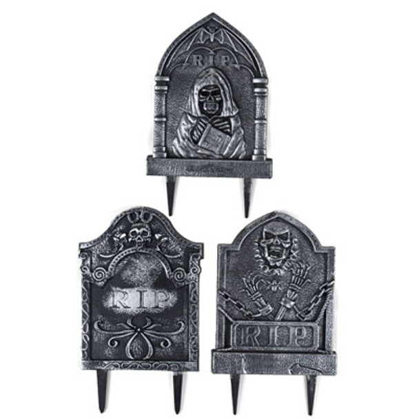 TOMBSTONE YARD STAKE 3AST PLASTIC 12X9IN HALL HT