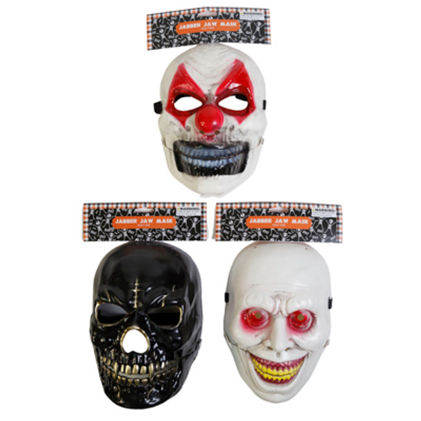 MASK HALLOWEEN JABBER JAW 3AST SCARY STYLES ADULT SIZE/HALL HDR