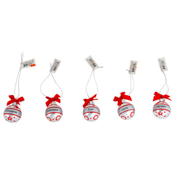 CHRISTMAS MINI ORNAMENT W/NAMES CHRISTMAS MINI ORNAMENT W/NAMES