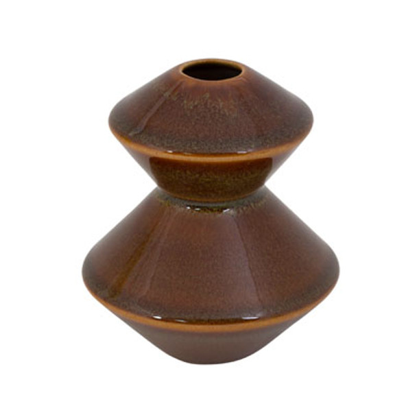 VASE 5.25 IN JETSON CERAMIC BROWN