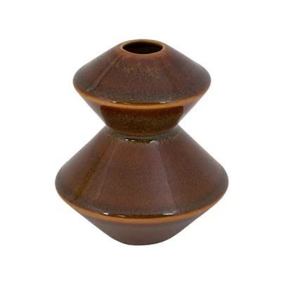 VASE 5.25 IN JETSON CERAMIC BROWN