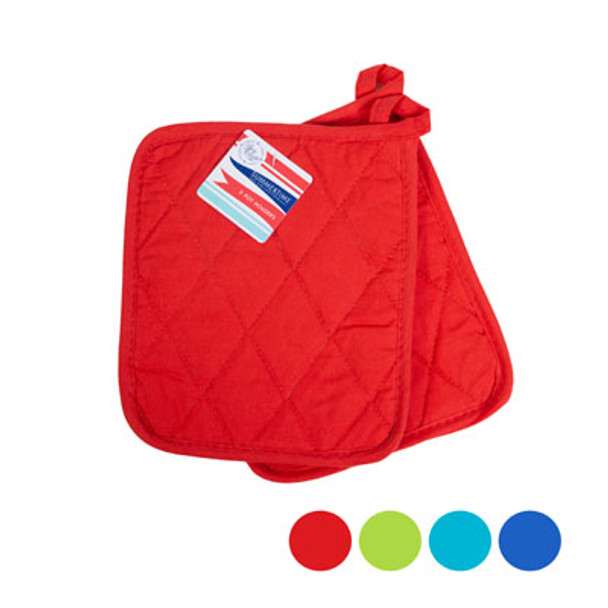 POT HOLDERS 2PK SUMMERTIME 4ASST COLORS PEGGABLE