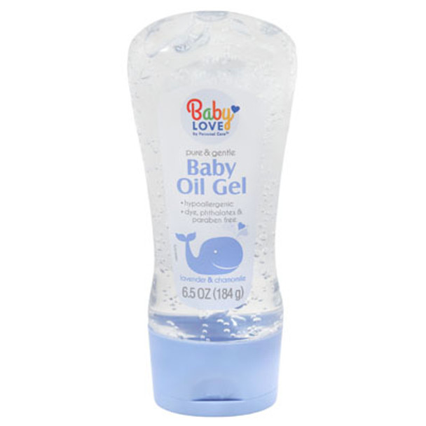 BABY OIL GEL 6.5OZ BABY LOVE