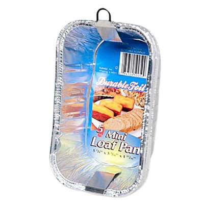 ALUMINUM LOAF PAN MINI 5 PACK5.625 X 3.3125 X 1.875BULK PACK