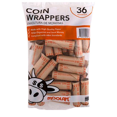 COIN WRAPPERS - QUARTERS 36 CT