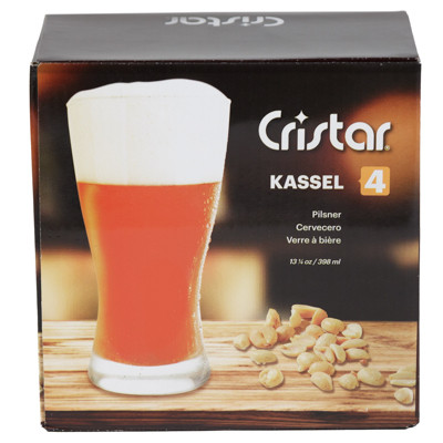 DRINKWARE 13.25OZ 4PC SET BEER PILSNER LITHO GIFT BOX
