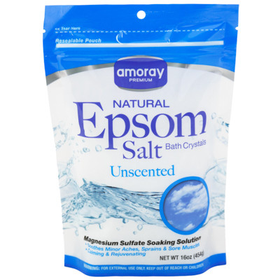 EPSOM SALT 16OZ UNSCENTED AMORAY BAG