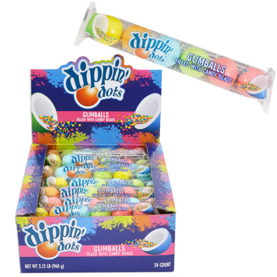 DIPPIN DOTS 6-CT CANDY FILLED GUMBALLS 1.41-OZ COUNTER DISPLAY