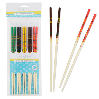 CHOPSTICKS BAMBOO SET OF 5 PAIRS 8.82IN PBH