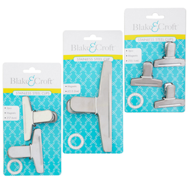 BAG CLIP STAINLESS STEEL MAGNETIC 1/2/3 PKS TCD
