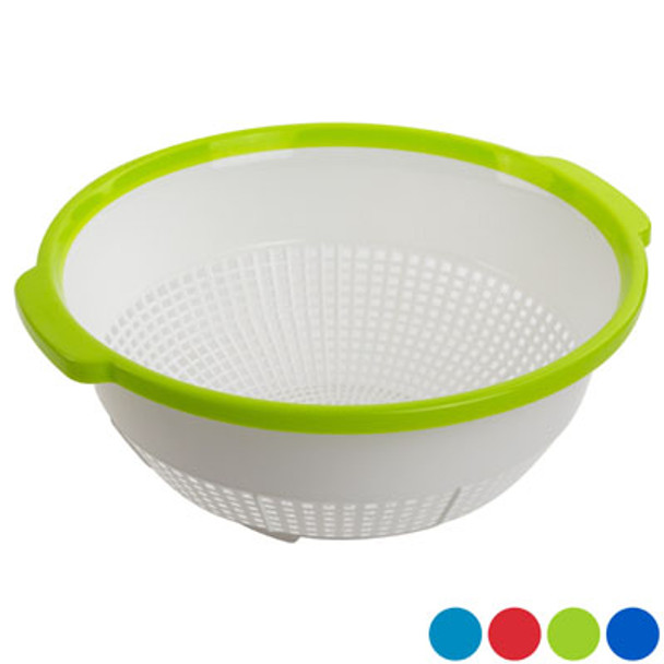 COLANDER 12IN WHITE COLORED RIM 4 COLORS #RING BOWL 22 COUNTER DISPLAY
