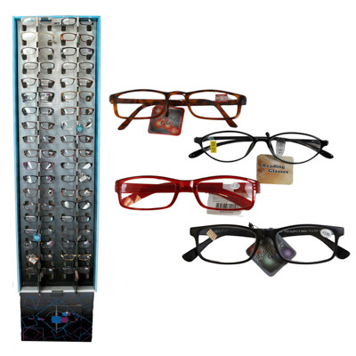 READING GLASSES 240PC 9 ASSORTED POWERS FLOOR DISPLAY