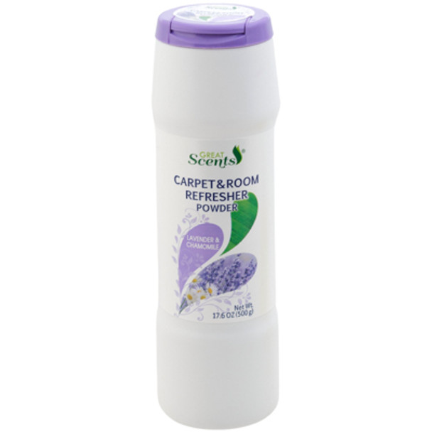 CARPET&ROOM REFRESHER POWDER 17.6OZ LAVENDER & CHAMOMILE GREAT SCENTS