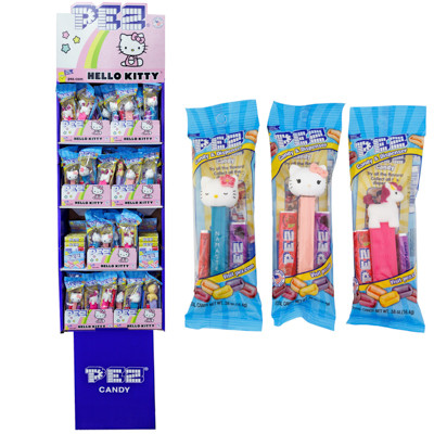 PEZ HELLO KITTY SHIPPER 108 PC 84 DISPENSERS 24 6PK ROLLS