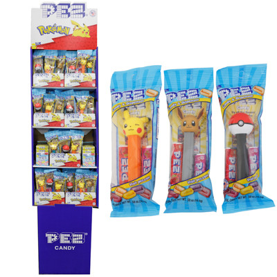 PEZ POKEMON FLOOR DISPLAY 84 DISPENSERS 24 6PK ROLLS