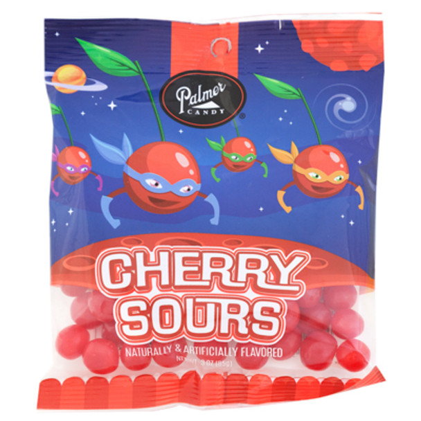 PALMER CANDY CHERRY SOURS 3.OZ PEG BAG