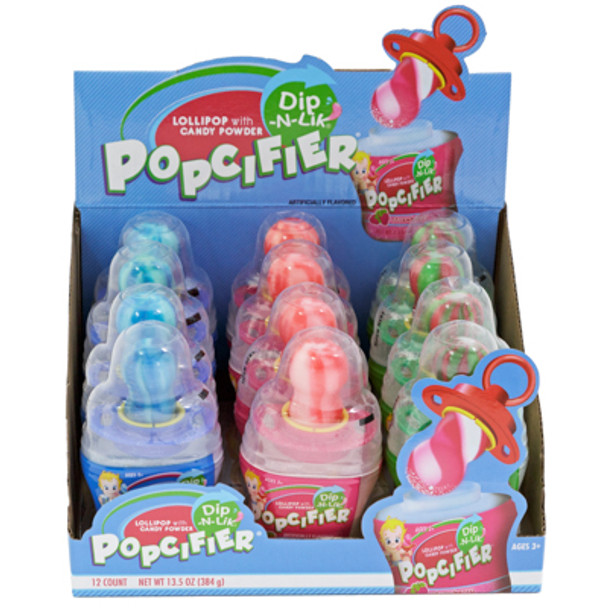 POPCIFIER DIP-N-LIK 12-CT 3-ASSORTED FLAVORS 1.13-OZ COUNER DISPLAY