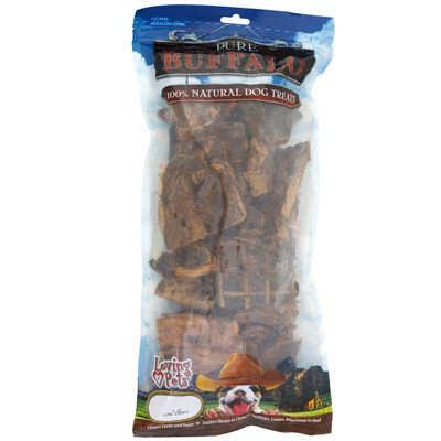 DOG TREATS 8 OZ LUNG STEAKS RESEALABLE ZIPPER PEG BAG