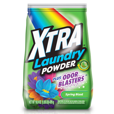 LAUNDRY DETERGENT 16.9OZ POWDER PLUS ODOR BLASTER SPRING BLAST XTRA