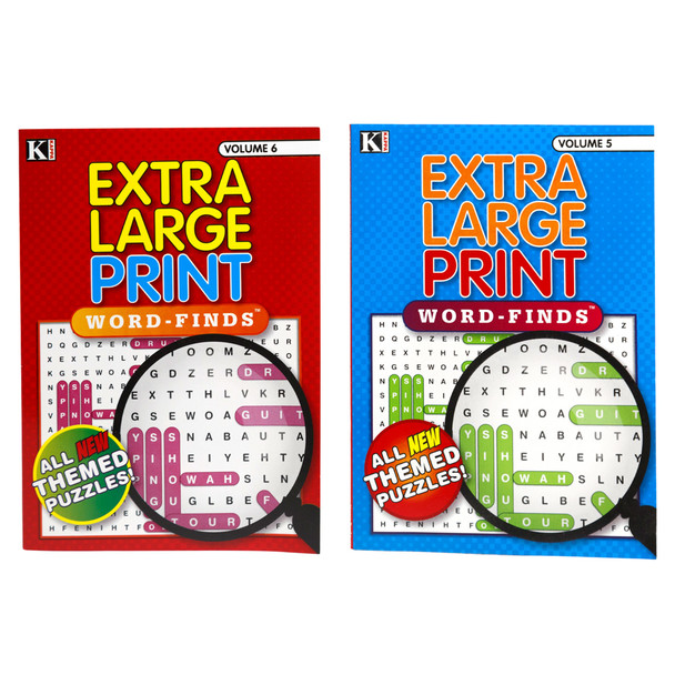 WORD FIND EXTRA LARGE 80 PG 2 TITLES IN COUNTER DISPLAY