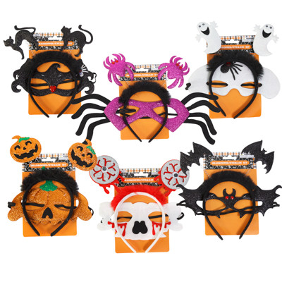 HEADBOPPER/EYEMASK SET 6AST BAT/SPIDER/PUMPKIN/SKULL/CAT/GHOST HLWN TCD