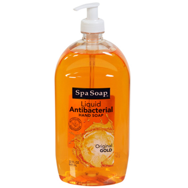 SOAP LIQUID 32OZ PUMP ANTIBACTERIAL GOLD SPA SOAP