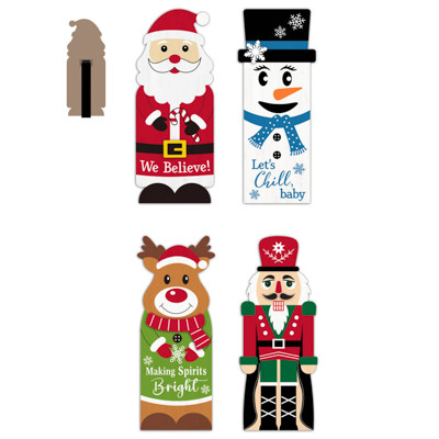 STANDING DECOR CHRISTMAS MDF EASEL BACK  4AST APPROX 24X9.5