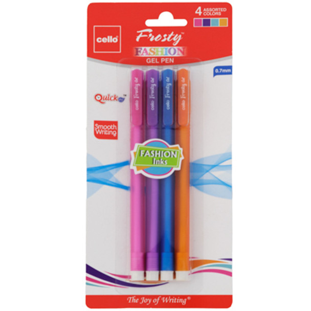 PENS 4CT GEL FROSTY FASHION COLORS REF#GPFGAS0704 CARDED