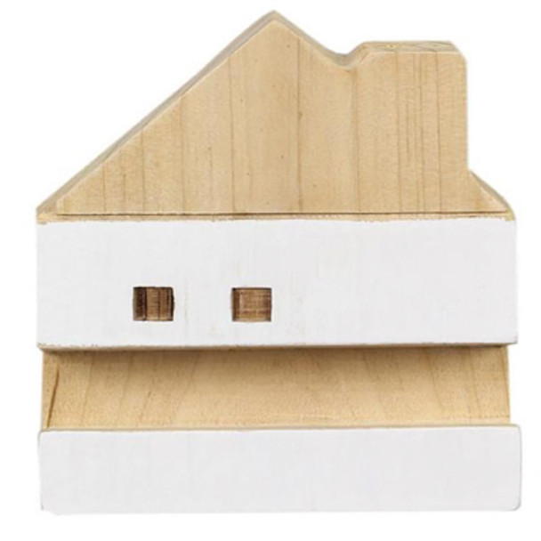 TABLETOP PHONE HOLDER HOUSE WOOD 3.3X4.1 (4.25)