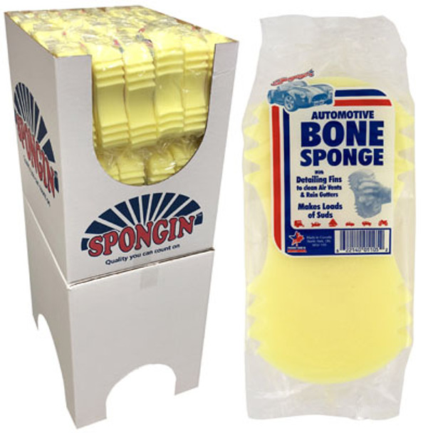 SPONGE AUTO YELLOW BONE SHAPE W/DETAILING FINS FLOOR DISPLAY