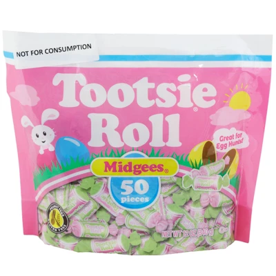 EASTER CANDY TOOTSIE ROLL MIDGEES 12OZ BAG COUNTER DISPLAY