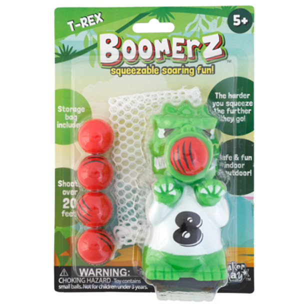 TOY T-REX W/5 FOAM BALLS SQUEEZABLE BOOMERZ (10.00)