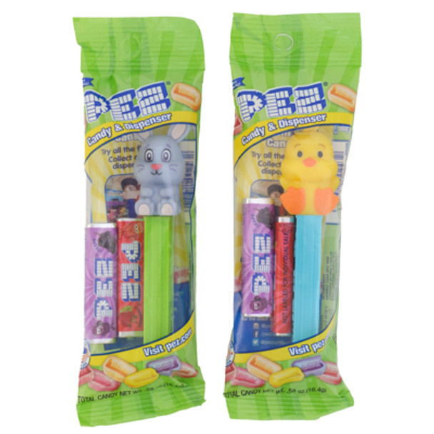 PEZ EASTER PEEPS DISPENSERS 3 COLORS CARDED IN COUNTER DISPLAY