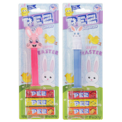 PEZ EASTER 5 ASSORTED DISPENSERS CARDED IN COUNTER DISPLAY