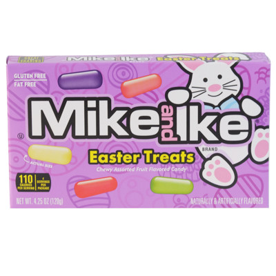 MIKE AND IKE EASTER TREATS 4.25 OZ IN COUNTER DISPLAY
