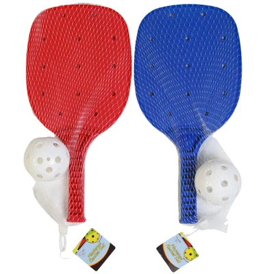 PICKLEBALL RACKET SET 13.5IN RACKET W/ 2.5IN DIA BALL NET BAG/ HT