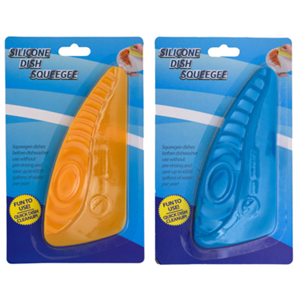DISH SQUEEGEE SILICONE HANDHELD ON 12PC MDSGSTRIP/CLEAN CARD/2 STRIPS PER PB