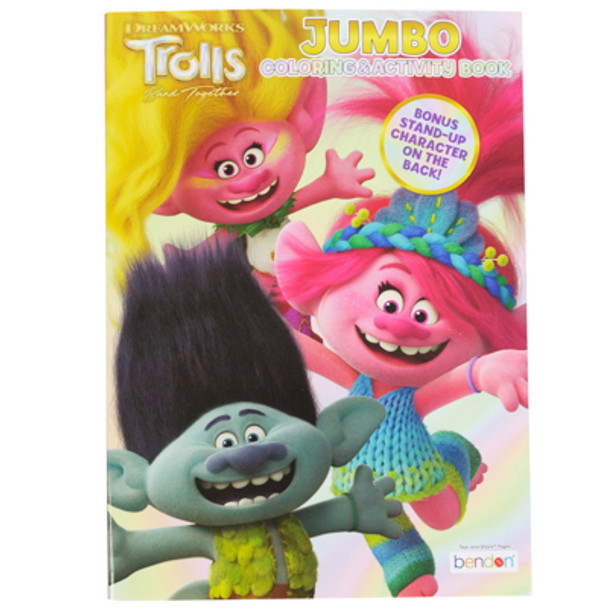 COLORING BOOK TROLLS 3 IN 24PC DISPLAY BOX