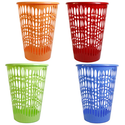 LAUNDRY BASKET PANAMA ROUND NO LID 4 COLORS POLY BAG OF 12 - BAGGED