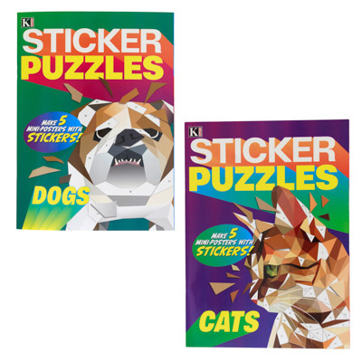 STICKER PUZZLE ASSORTMENT 2 TITLES IN 48PC COUNTER DISPLAY