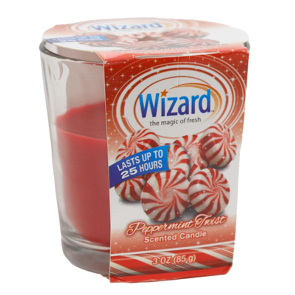 CANDLE 3OZ PEPPERMINT TWIST WIZARD