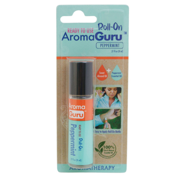 PEPPERMINT ESSENTIAL OIL 8ML ROLL-ON AROMAGURU