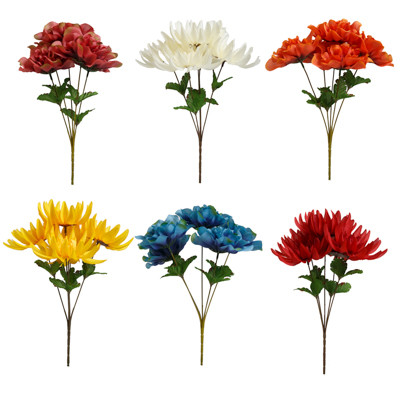 FLOWER BOUQUET HARVEST 5-STEM DAHLIA/ DAISIES 6 AST COLORS HARVEST / HT