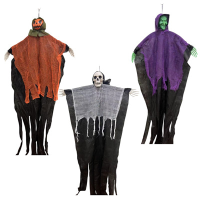 SHROUDED HANGING GHOUL DELUXE 6FT PUMPKIN/ WITCH/ GHOST/HT