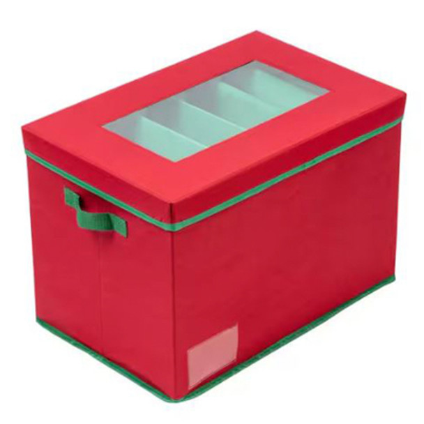 TREE LIGHT STORAGE BOX HOLIDAY RED/GREEN BROWN BOX*26.49*