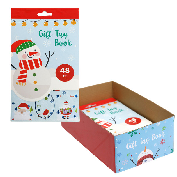 CHRISTMAS GIFT TAG BOOK 48PC/52PC 3AST/IN TRAY DISPLAY UPC
