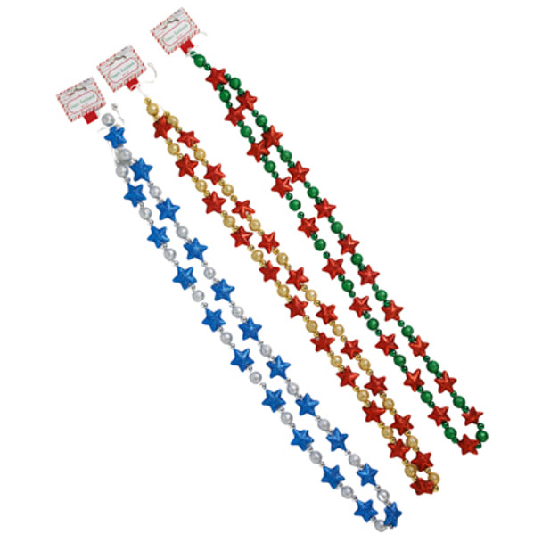 CHRISTMAS GARLAND 5FT L  3 ASST CLRS/ FOAM STARS & BALL/ XMAS HEADER/ PB